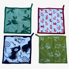 Handcrafted Cotton Screen Printed Square Potholder