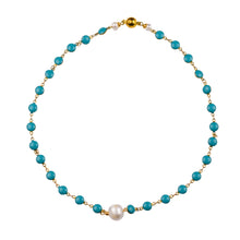 Enamel Short Necklace - Teal