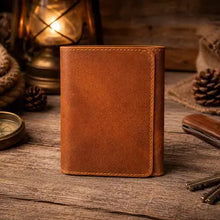 Men's Handcrafted Distressed Wallet - Trifold