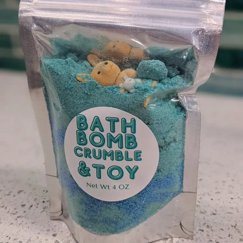 Kid's Bath Bomb Crumble & Toy - Green/Blue
