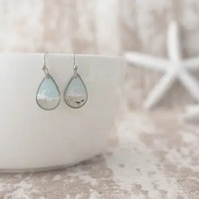 Custom Sand Wave Dangle Earring - Silver