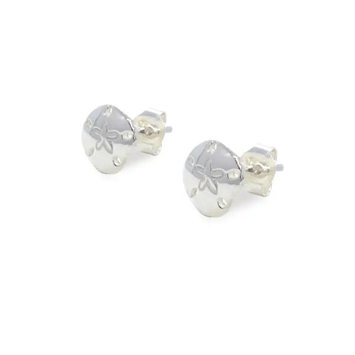 Sand Dollar Studs Earrings - Sterling Silver