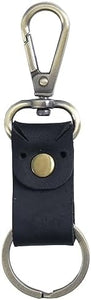 Genuine Leather Keychain - Black
