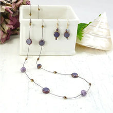 36" Disc Hand Beaded Long Necklace