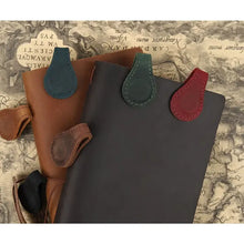 Leather Magnetic Bookmark - Black
