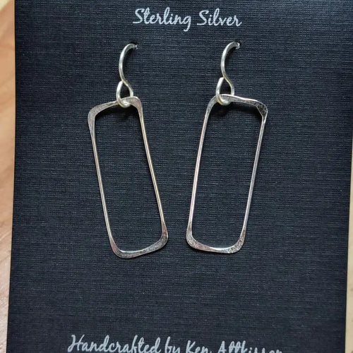 Sterling Silver Small Skinny Rectangle