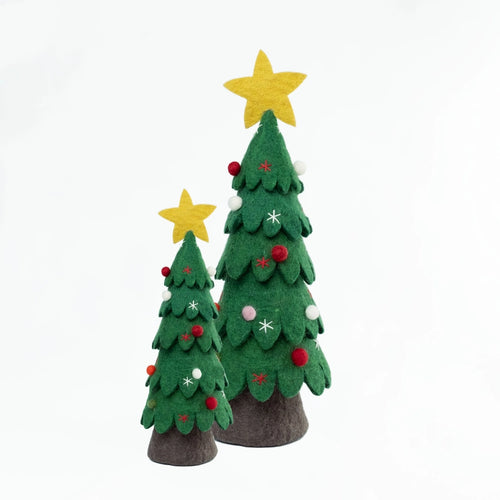Christmas Felt Tree with Colored Balls - Large