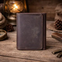 Men's Handcrafted Distressed Wallet - Trifold