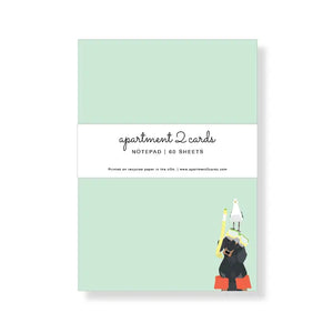 Snorkel Dachshund Summer Beach Notepad