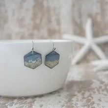 Custom Sand Wave Dangle Earring - Silver