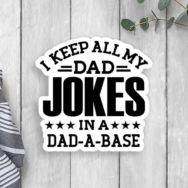 Dad Jokes Vinyl Sticker