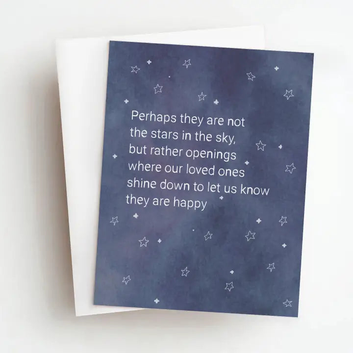 Stars in the Sky Quote Sympathy Greeting Card