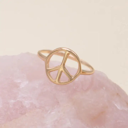 Signs of Peace Ring - Gold