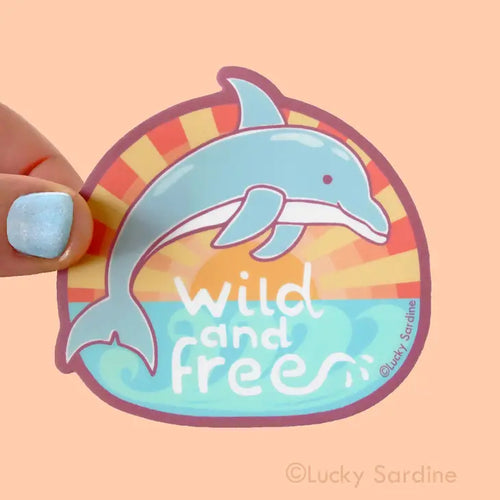 Dolphin - Wild and Free Ocean Sticker