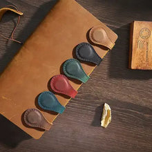 Leather Magnetic Bookmark - Black
