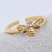 Cubic Zirconia Bee Ring - Adjustable