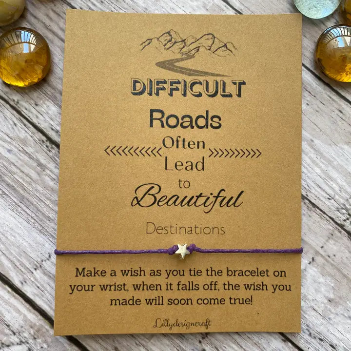 Difficult Roads Bracelet - Purple