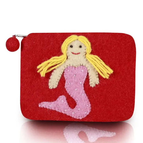 Mermaid Coin Purse - Red
