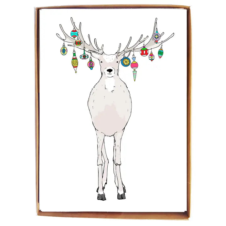 Reindeer with Ornaments - Box of 8