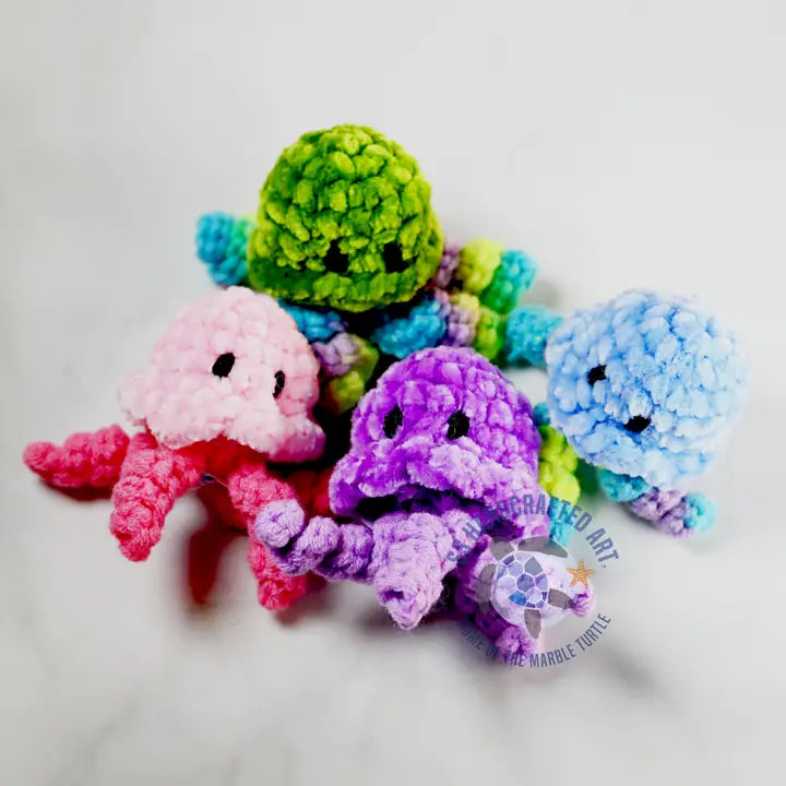 Hand Knitted Jelly FIsh - 3