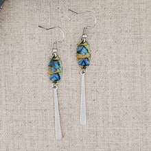Alcohol Ink Stainless Steel Thin Drop Earrings