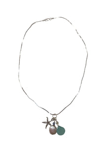 Starfish & White Pearl Necklace