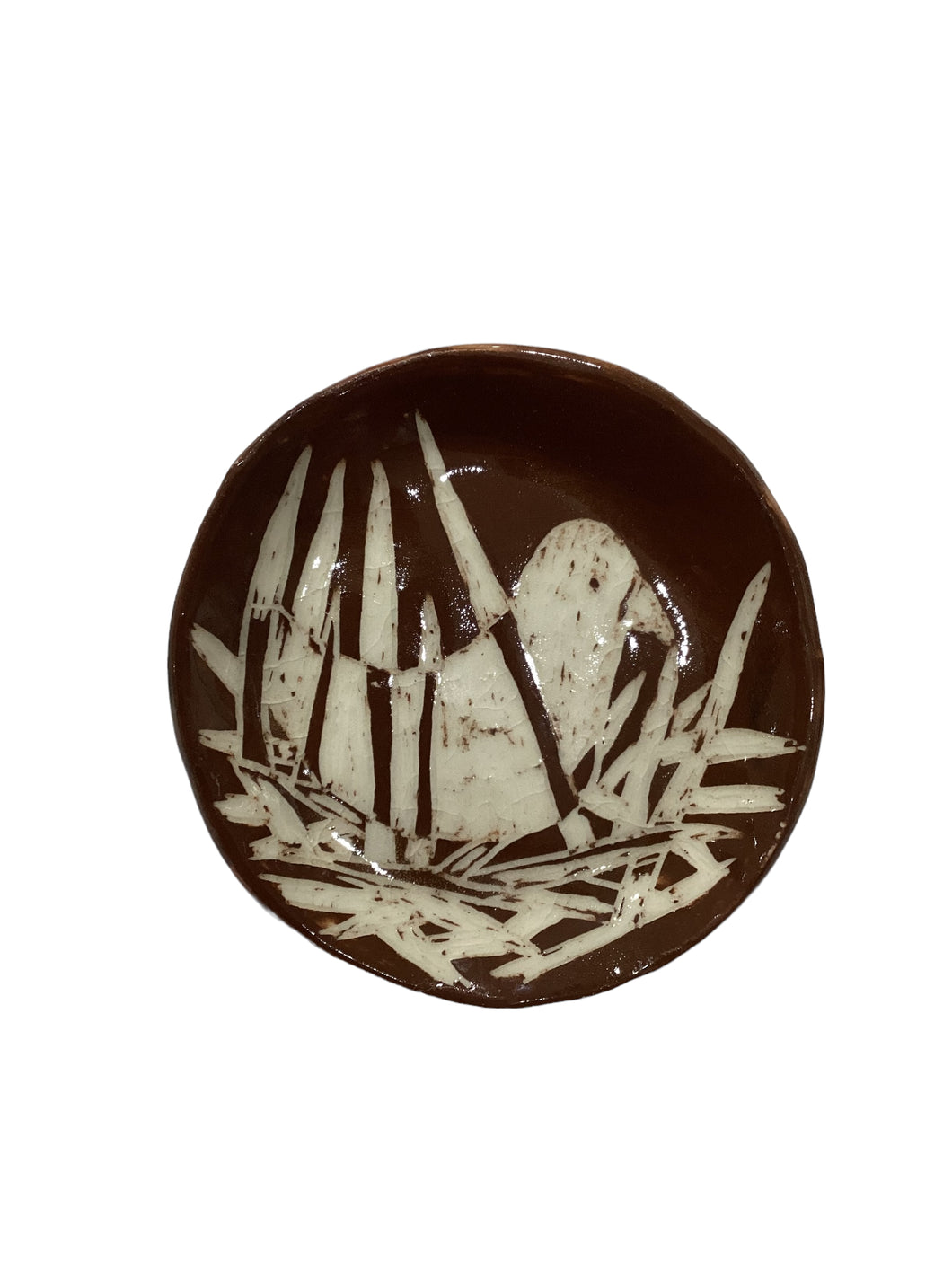 Dove Small Dish (Brown/White)