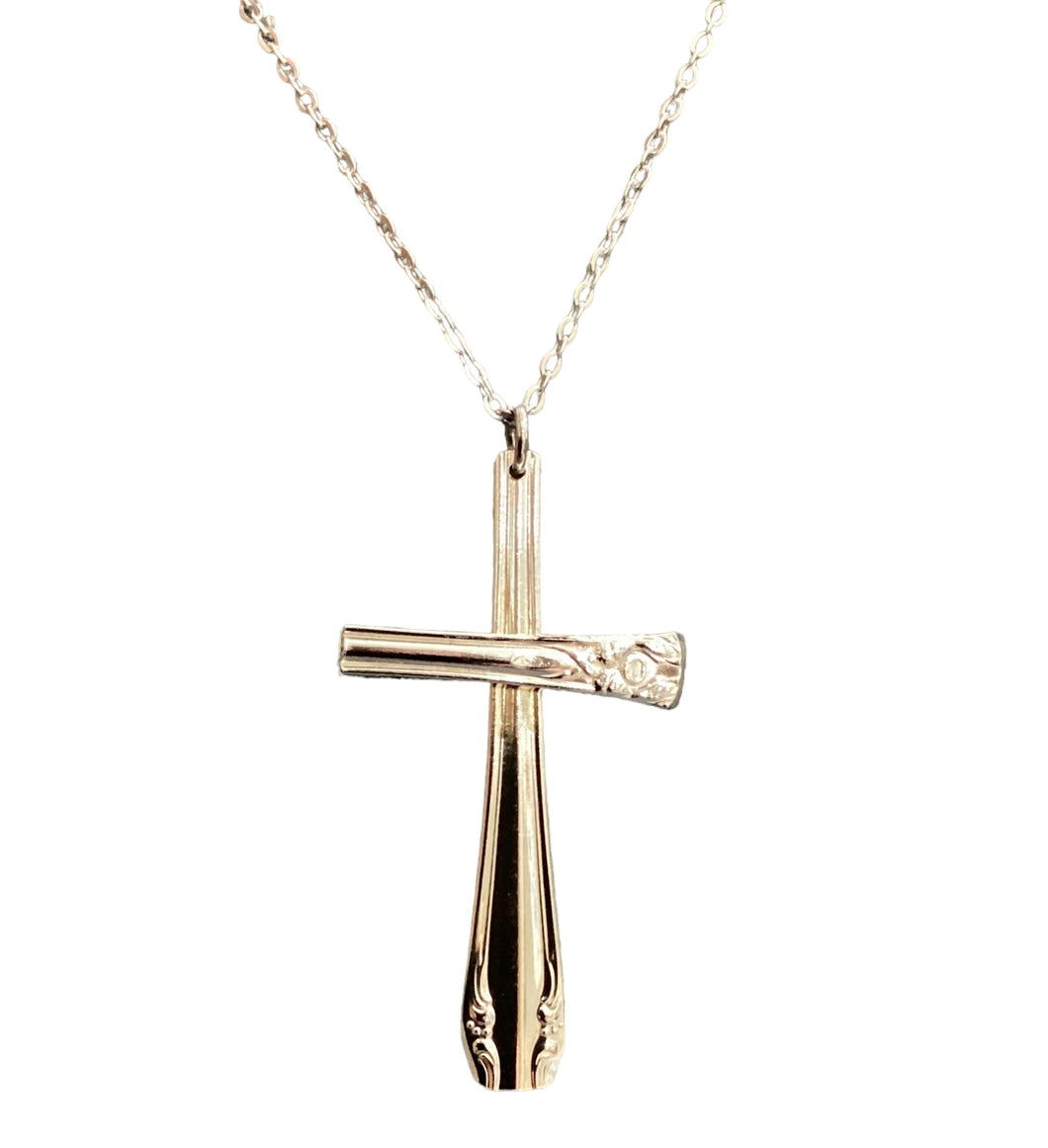 Silverplate Stem With Cross Necklaces