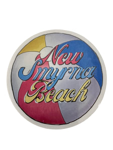 New Smyrna Beach Beach Ball Sticker