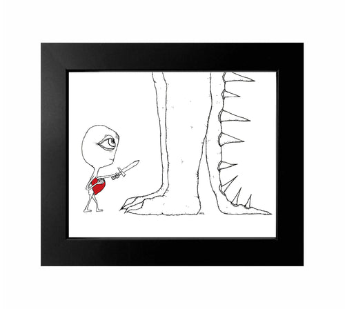 Creatures of the Heart - Let Them Call Him the Underdog, Charlie Knew He Had the Only Thing it Really Took. (Framed Print)