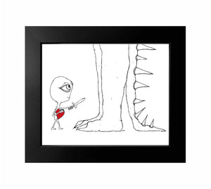 Creatures of the Heart - Let Them Call Him the Underdog, Charlie Knew He Had the Only Thing it Really Took. (Framed Print)