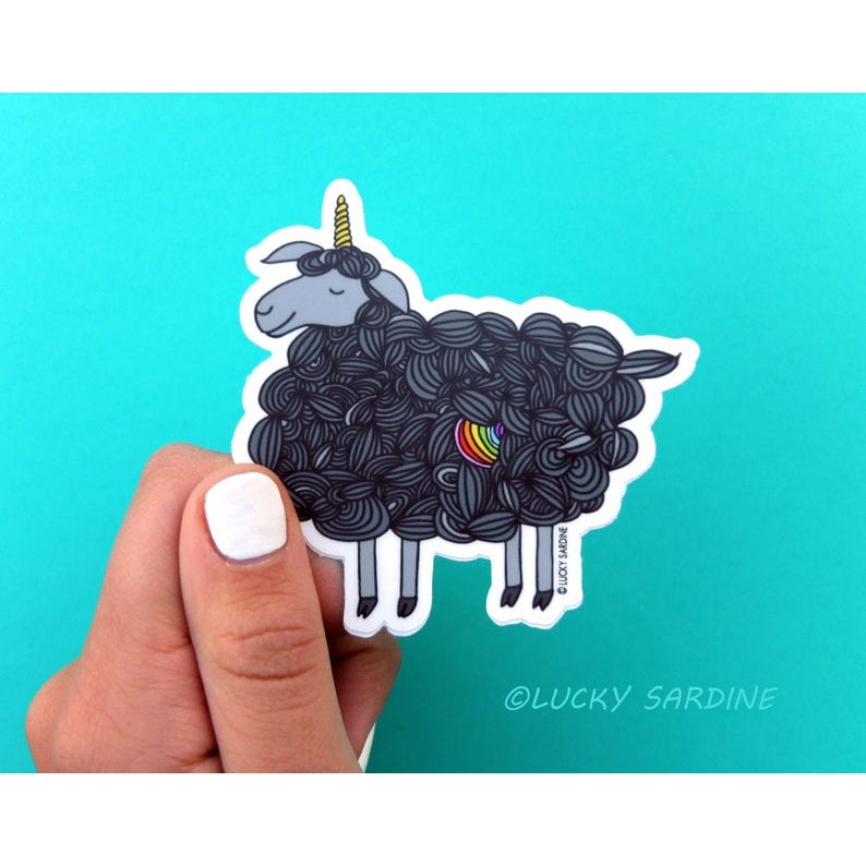 Black Sheep Unicorn Sticker