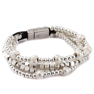 Seville Cultured Pearl and Leather Bracelet