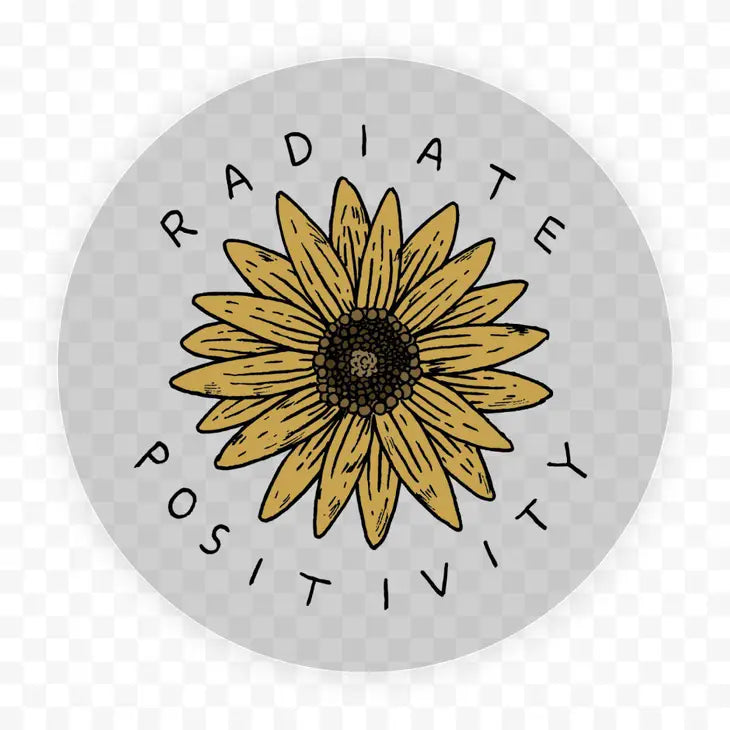 Radiate Positivity Sunflower Sticker