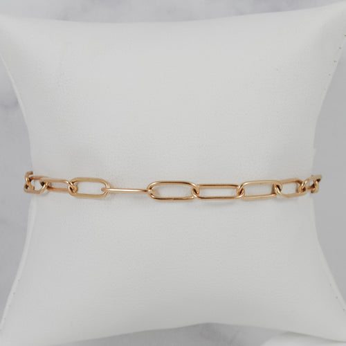 Petite Paperclip Chain Bracelet - gold-filled