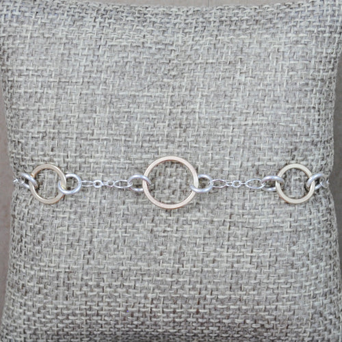 Floating Link Bracelet - mixed metals