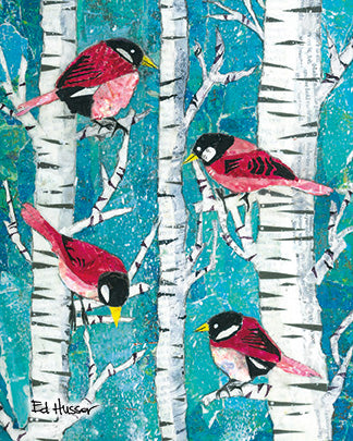 Birds in Birch Notecard