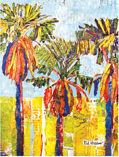 Colorful Palm Trees - Notecard