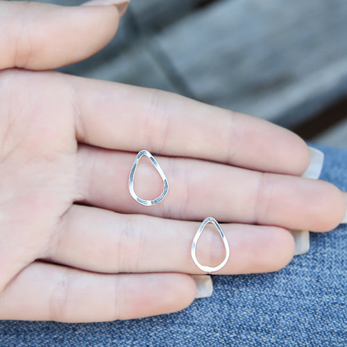 Teardrop Studs - sterling silver