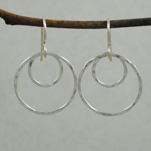 Double Ring Earrings - gold-filled