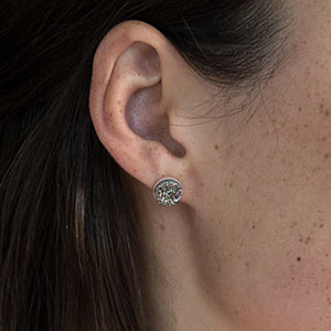 Druzy Stud Earrings - sterling silver