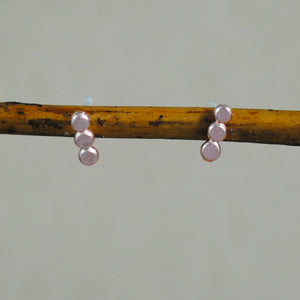 Mini Beaded Studs - rose gold-filled