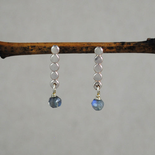 Beaded and Stone Studs - gold-filled