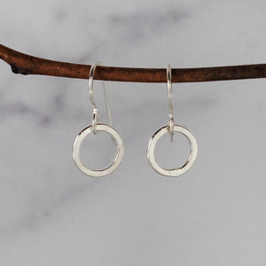 Petite Ring Earrings - sterling silver