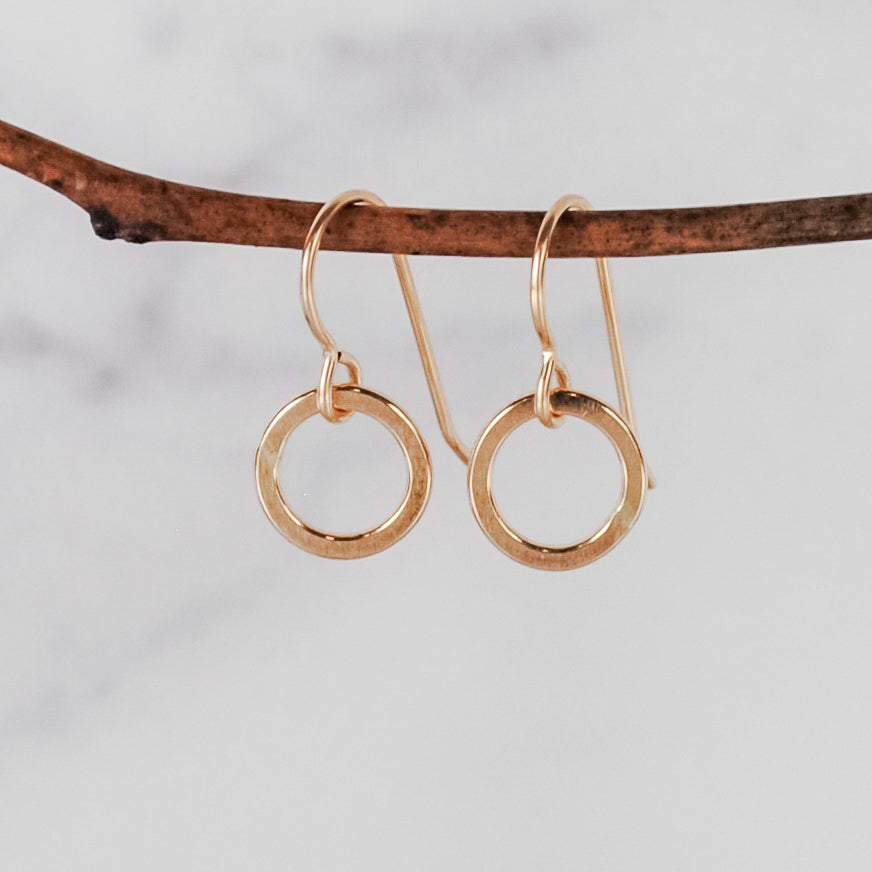 Petite Ring Earrings - gold-filled