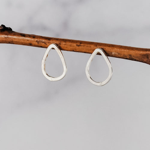 Small Teardrop Studs - sterling silver