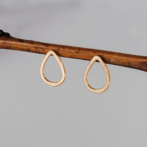 Small Teardrop Studs - gold-filled