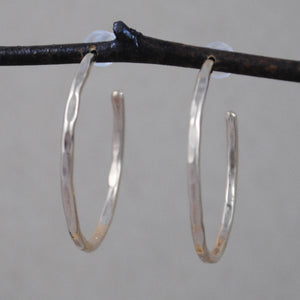 Hammered Hoop Earrings - yellow gold-filled