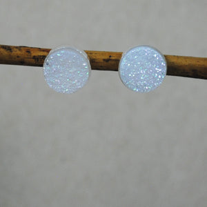 Druzy Stud Earrings - sterling silver