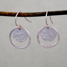 Hammered Halo Earrings - rose gold-filled